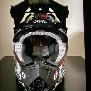 O'Neal Black Helmet with Multicolor Graphics